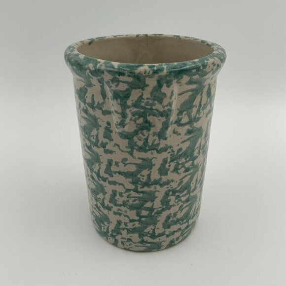 Clay City Indiana Stoneware Pottery Utensil Holder Sponge Ware Signed - Picture 5 of 8